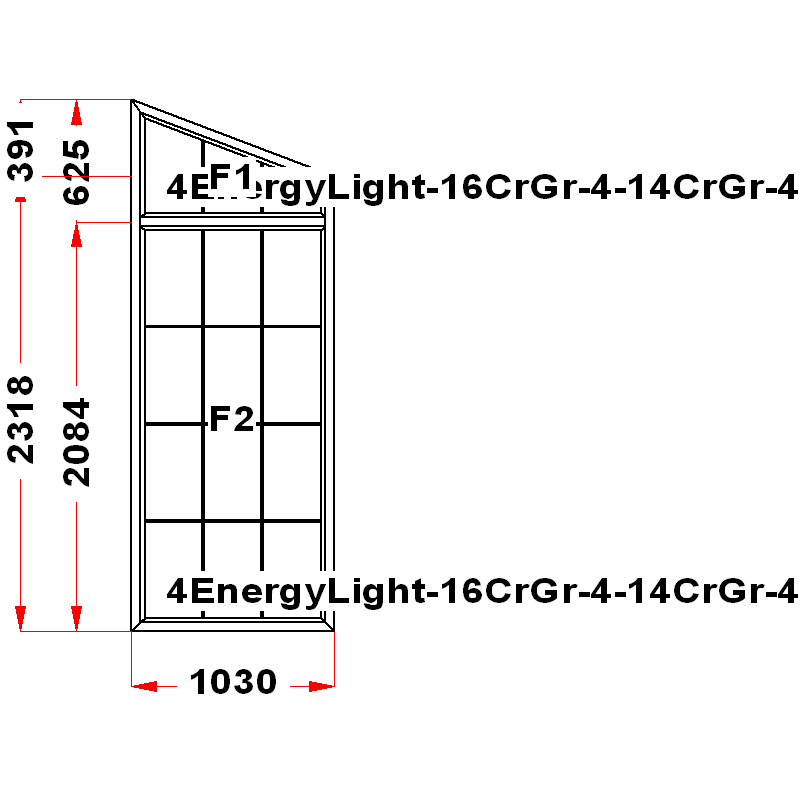 VEKA SoftLine 2709 на 1030 — чертёж