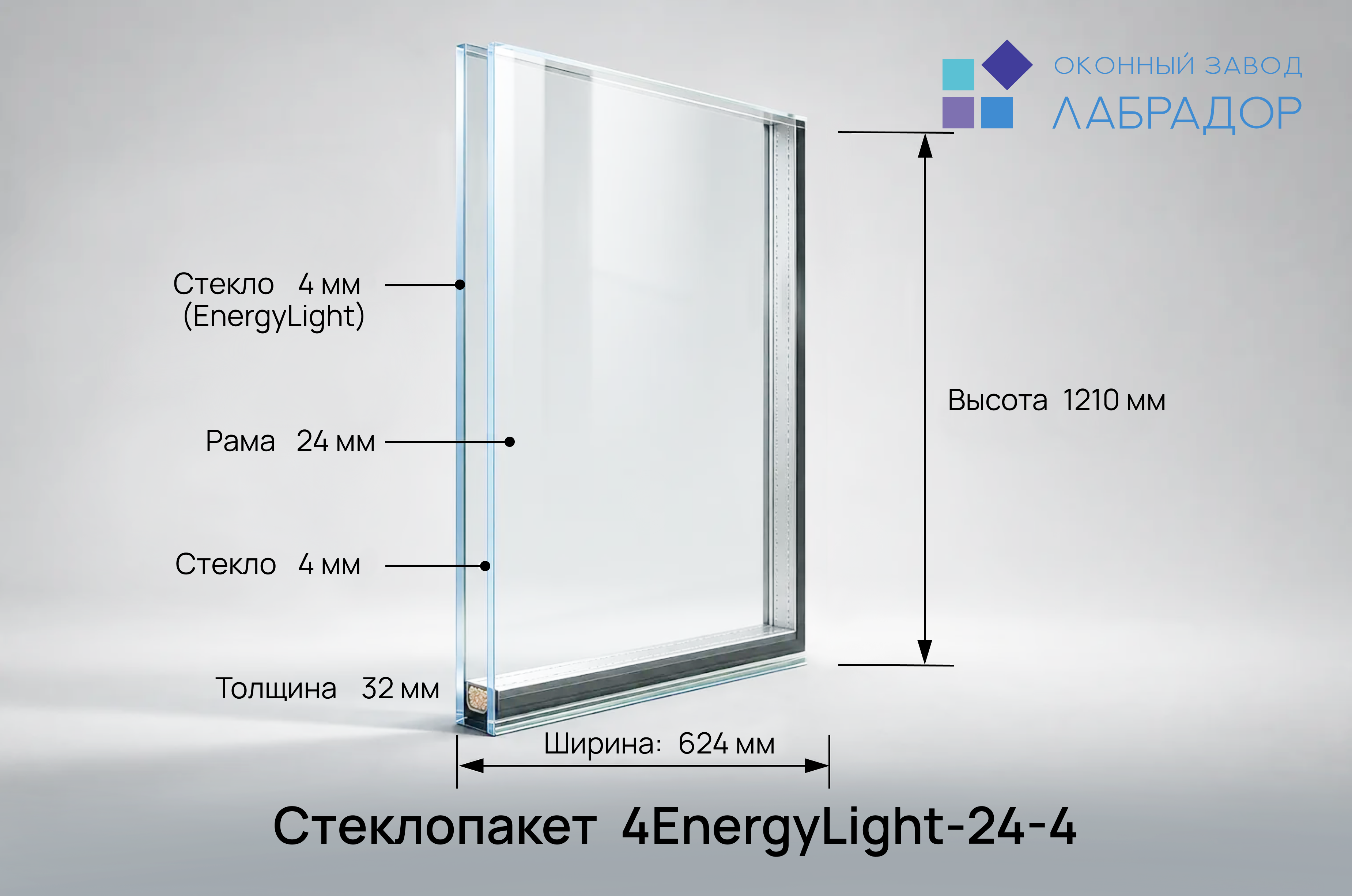Стеклопакет 4EnergyLight-24-4