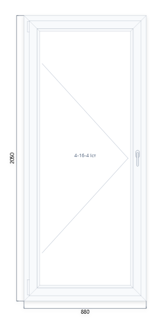 VEKA EuroLine 2050 на 880 — чертёж