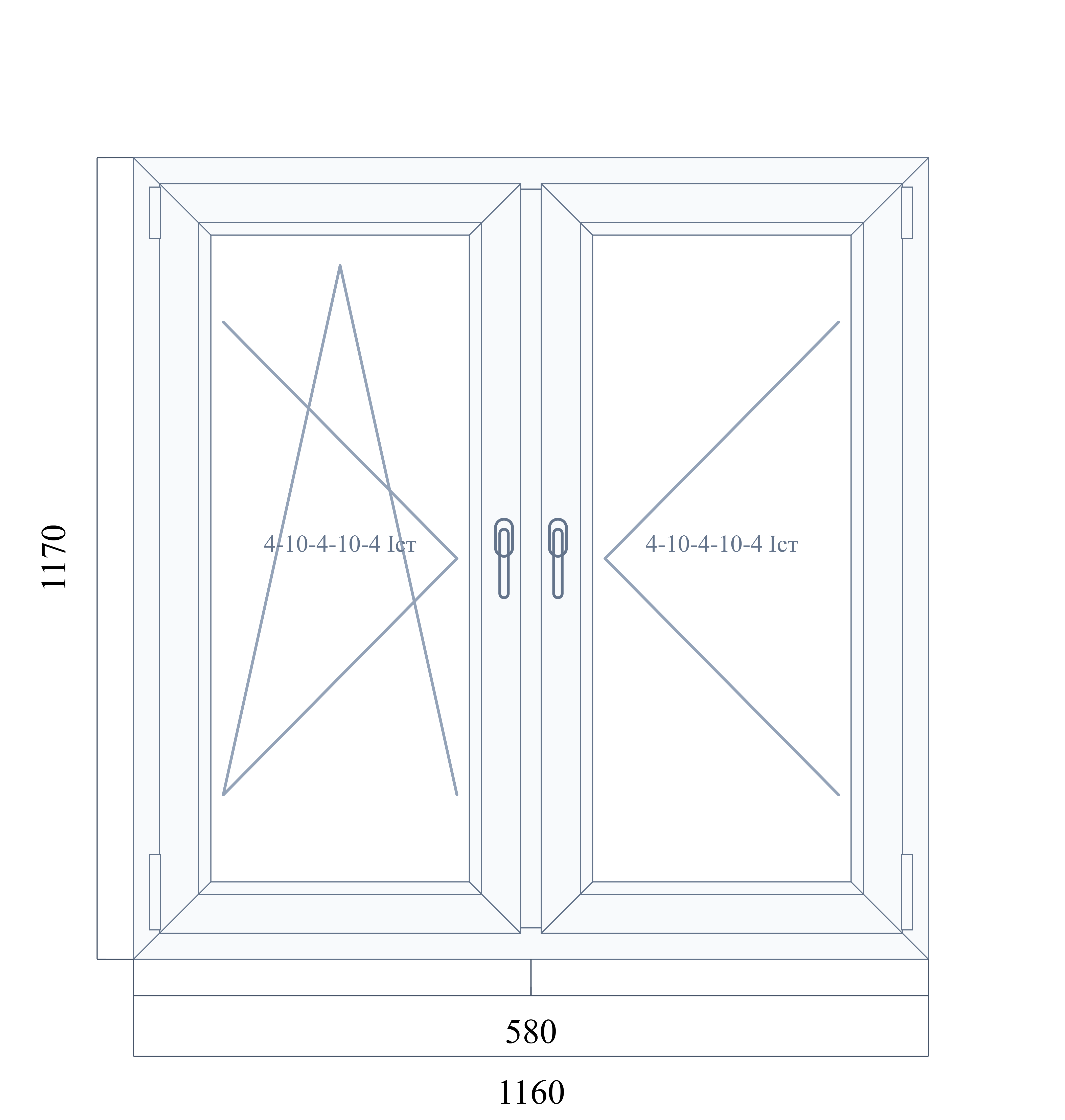 VEKA whs 1170 на 1160 — чертёж