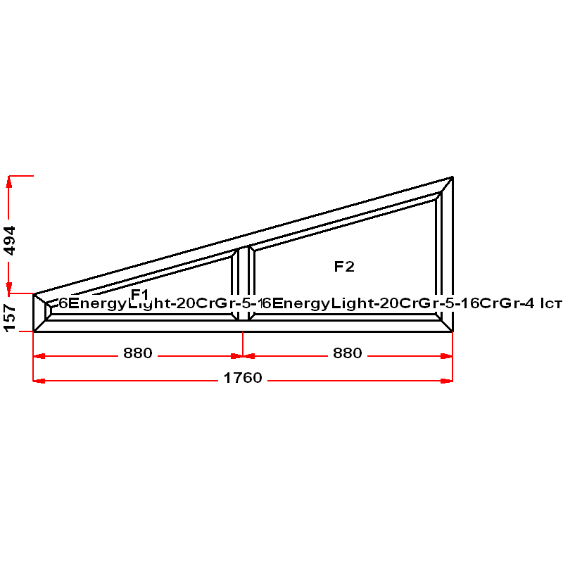 VEKA SoftLine 82 651 на 1760 — чертёж