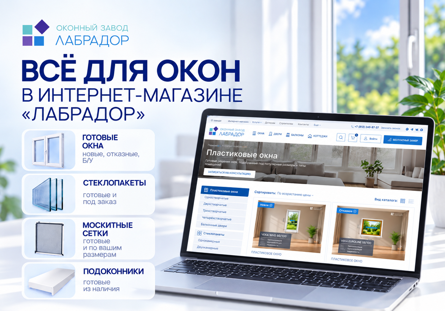 🛒 Всё для окон — в интернет-магазине «Лабрадор»