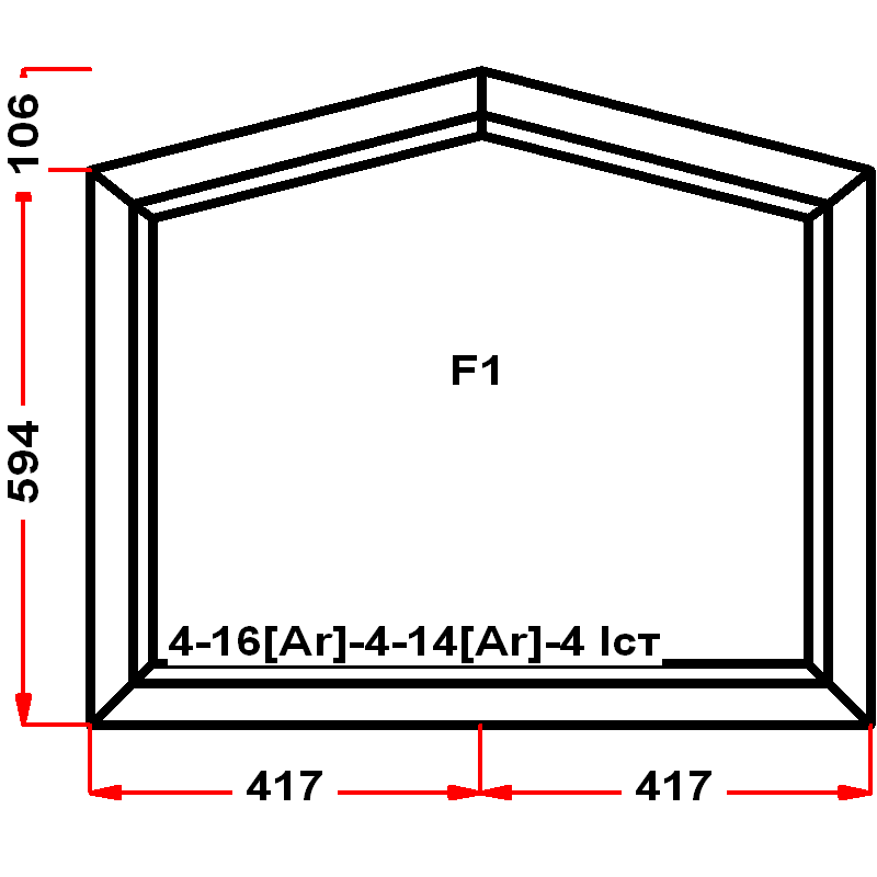 VEKA SoftLine 700 на 833 — чертёж