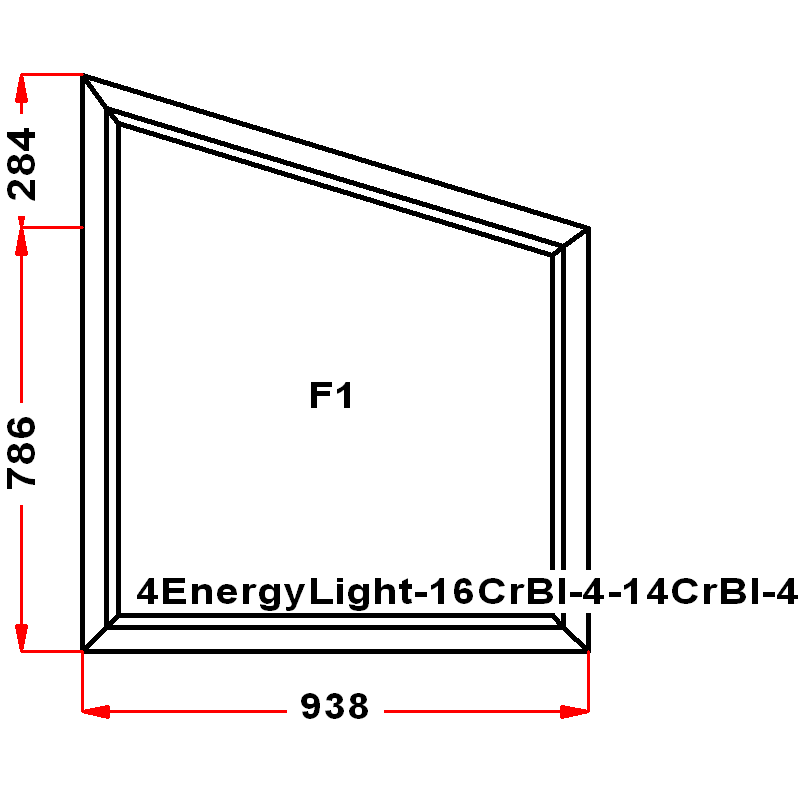 VEKA SoftLine 1070 на 938 — чертёж