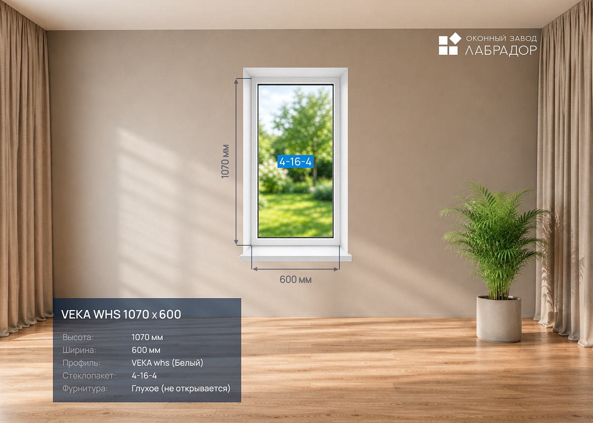 VEKA whs 1070 на 600 — рендер