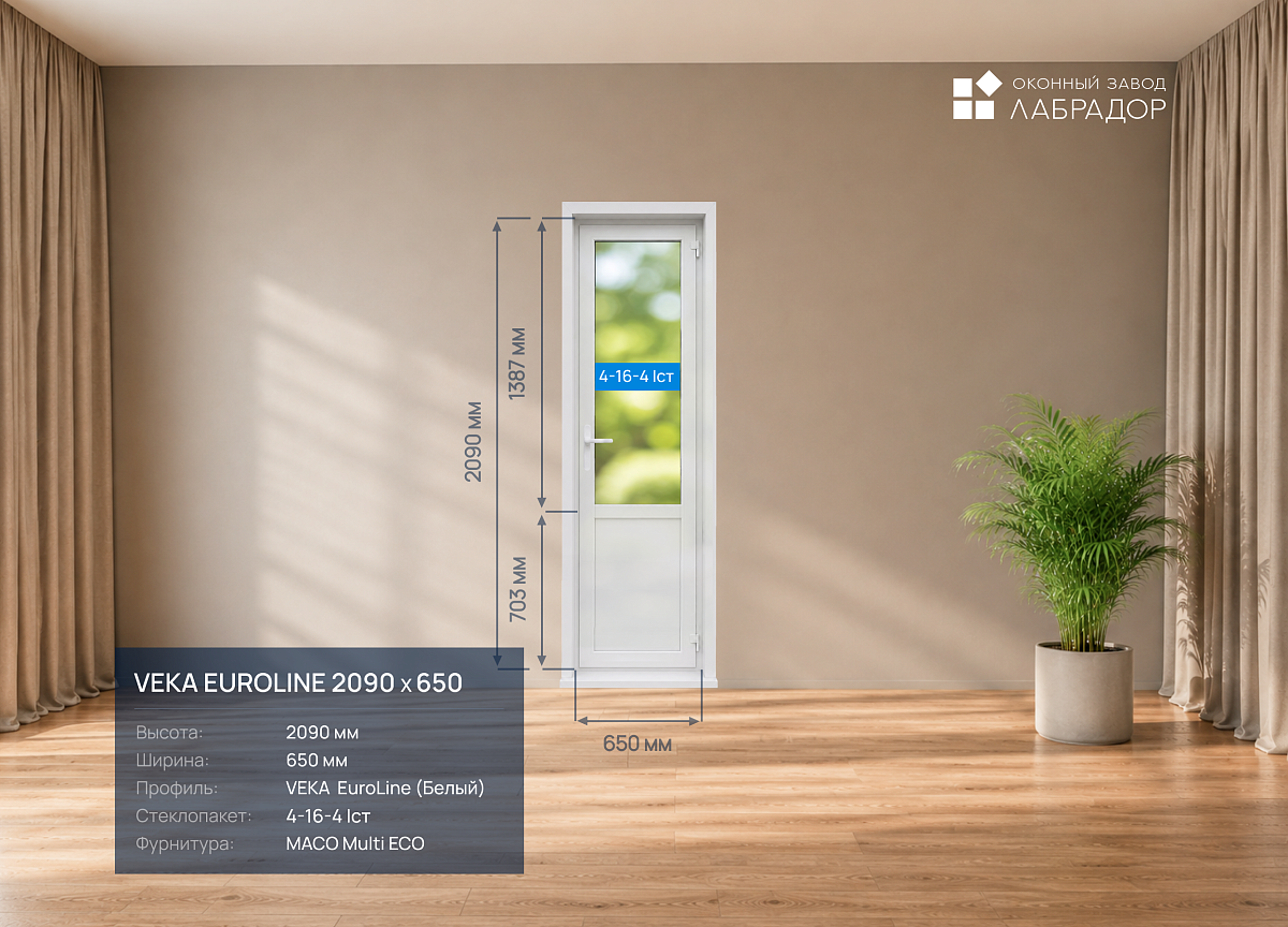 VEKA EuroLine 2090 на 650 — рендер